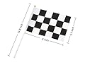 30PCS 8 x 5.5 Inch Checkered Flag Racing Polyester Flags with Plastic Stick Black & White Checkered Racing Stick Flag For Racing, Race Car Party,Sport Events