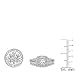 Dazzlingrock Collection 1.00 Carat (Cttw) 10K Round Diamond Split Shank Halo Engagement Ring Set, Solid White Gold, Size 8