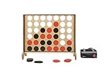 Uber Games Mega 4 in a Row - 4 feet wide x 3.5 feet tall - 5 inch coins red and black