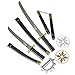 OIG Brands Ninja Toy Kit for Kids | 8 Pieces Ninja Sword and Ninja Star Dress Up Kit | Ninja Costumes for Toddler Boys