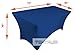 TEKTRUM 6 FT LONG RECTANGULAR STRETCH TABLECLOTH DJ JACKET COVER FOR TRADE SHOW - PREMIUM FABRIC - BLUE COLOR