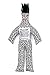 Dammit Doll - Classic Dammit Doll - Athena La Déesse - Super Greek Black & White, Black Hair - Stress Relief, Gag Gift