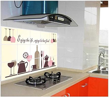 Oil Proof Red Wine Cupwall Stickers For Kitchen Home Decor Diy Removable Wall Decals Buy Online At Best Price In Uae Amazon Ae