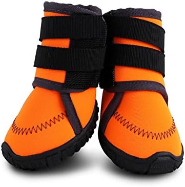 HaveGet Adjustable Straps Dog Shoes Waterproof Dog Boots with Anti-Slip Sole for All Weather Suitable for Small Medium Large Dogs