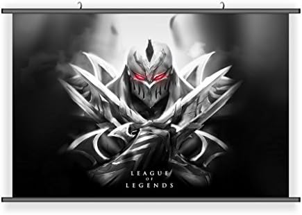 Zed LOL League of Legends Hanging Wall Scoll Fabric Decorative Horizontal Poster (21.6" x 13.8")