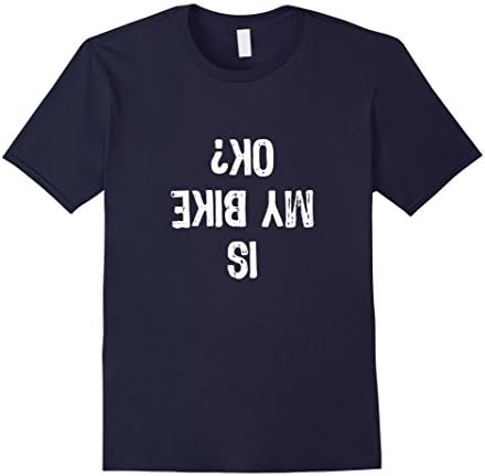 Mens Is My Bike Ok? Cycling Funny T-Shirt Medium Navy