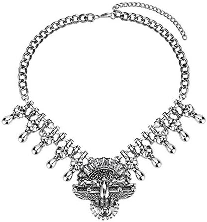Manerson Bohemian Statement Necklace Vintage Indian Bib Collar Necklace Jewelry for Women