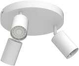 Ketom Round 3 Way Ceiling Spotlight Fitting White GU10 LED Rotatable view 4