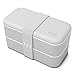 monbento - Bento Box Adult MB Original gray Coton - 2 Leakproof Compartments - Stackable Lunch Box Perfect for Work/Picnic/Sports - BPA Free Food Containers - Microwave & Dishwasher Safe - Gray