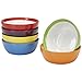Amethya │ Premium Ceramic Colorful Stoneware – Breakfast, Pasta, or Dessert Bowls │ Dishes Set, Scratch Resistant, Microwave, Oven, and Dishwasher Safe │ Assorted Colors - Set of 6