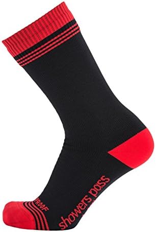Showers Pass 100% Waterproof Breathable Cushioned Multisport Unisex Crosspoint Crew Socks (Chili Pepper - XX-Large)