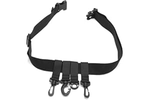 HOUSON Fishing Wade Belt, Webbing Nylon Adjustable Wading Belts 32" to 57" for Fishing Casting Surf Kayak Accessory Straps with 4 Buckle