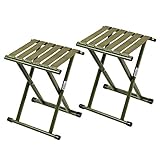 REDCAMP 15″ Lightweight Camping Stool with Back, 2-Pack Strong Heavy Duty, Portable Folding Stool for Backpacking Hiking Outdoor Indoor Use