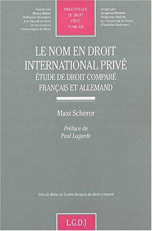 Le  nom en droit international privé