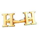 U7 Men's 18K Gold Plated Initial Cufflinks (Letter H)