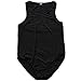 FEESHOW Men's Soft Smooth Work Out Swimsuit Gym Fitness Bodysuit (Medium(Waistline 28.0-40.0 inch/72-102cm), Black)