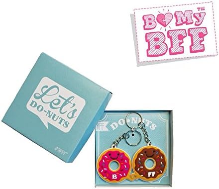 BmyBFF Best Friends Keyrings. 2 x - Donuts BFF Keyrings in Presentation Box. Perfect Best Friend Gifts / Best Friend Keyring . Great Gift for Girls 8 years + (Includes 2 Connecting Keyrings)