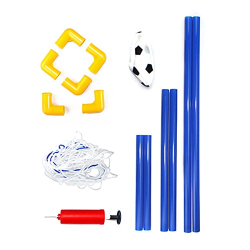 Mini Folding Football Soccer Ball Goal Post Net Set,Plastic Indoor Outdoor Soccer Multi-Sport Net with Hand Pump for Kids Sport Home Game Toy Birthday Gift