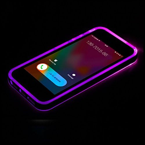 LED Flash Light UP Remind Incoming Call Cover Case Skin For iPhone 6/Plus #Purple