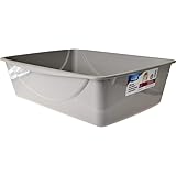 Petmate Open Cat Litter Box, Extra Large Nonstick Litter Pan | Durable Standard Litter Box Available in Blue Mesa & Slate Gre