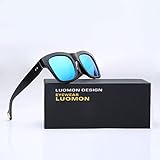 LUOMON S602 54mm Retro Square Polarized Oversized Wayfarer Sunglasses