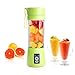 Christmas Gift 2017 Gudaco Premium USB Juicer Cup, 380 ml Green, Upgraded Corrugated Blades for Superb Mixing, Portable Fruit Mixing Machine and Juice Blender, Electric and Rechargeable Mixer Blender