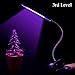 LED Grow Light Aokey 24 LED 5W Adjustable 3 Level Dimmable Clip Plant Lamp with 360 Degree Goose-Neck for Indoor Plants Gardening Greenhouse Hydroponic