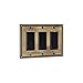 Rok Hardware Wall Light Decora Switch Plate Rocker Toggle GFCI Cover Traditional Antique Gold 3 Gang