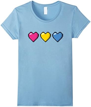 Pansexual Pixel Hearts - Female Medium - Baby Blue
