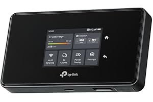 TP-Link 5G Mobile WiFi Hotspot (M8550) – WiFi 6E AXE3600, 5G/4G LTE, Tri-Band, Touchscreen, 2.5Gbps LAN/WAN Port, Up to 32 De