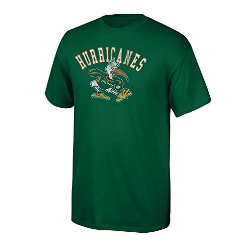 Elite Fan Shop Miami Hurricanes Men's T Shirt Team Vintage, Medium