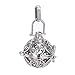 Yumei Jewelry 5 Pcs Rhodium Plated Diffuser Locket Aromatherapy Essential Oil Pendant Cage Locket