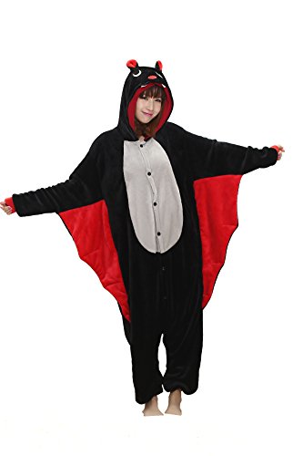Himaton Adults Bat Costume Halloween Pajamas Homewear One Piece Onesie Cosplay