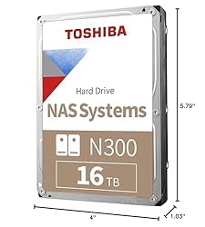 Toshiba N300 16TB NAS 3.5-Inch Internal Hard Drive