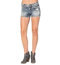 Silver Jeans Women's Berkley Sorta Straight-Fit Low-Rise Short, Indigo, 29