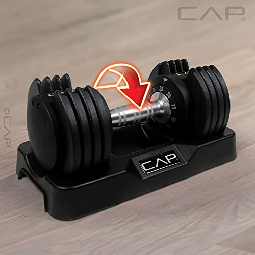Cap Single 25 lb ADJUSTABELL Adjustable Dumbbell with Contoured Full