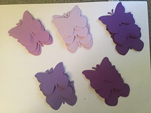 50 Shade of Purple Paper Butterfly Die Cuts, 2 Inch Butterfly, Wedding, Birthday, Baby Shower, Large Butterfly Confetti