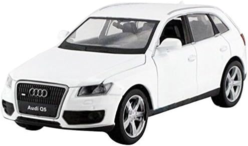 NuoYa001 New 1:32 Audi Q5 Diecast Car Model Collection with light and sound White Include a Cycling Reflective Band as gift)