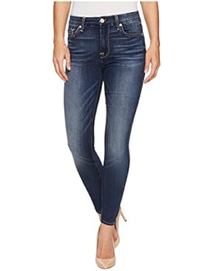 7 For All Mankind Womens High Waist Ankle Skinny in Iron Cove