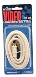 Leviton C6851-1GW RG6 Coax Cable, Gold Plated, 12-Feet, White