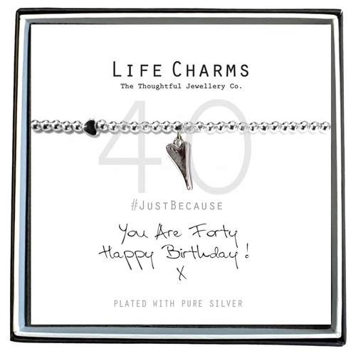 Life Charms Happy 40th Bracelet