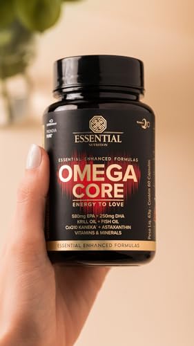 Omega Core Ômega 3 + Astaxantina + CoQ10 Essential Nutrition 60 Cápsulas