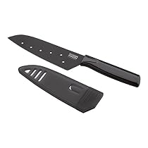Kuhn Rikon Original Small Santoku Knife Colori 5-Inch Blade, Black