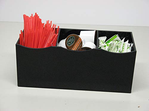 Short & Wide Coffee/Condiment Dispenser with 3 Bins (10023)