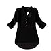 Pretty Show Solid V-neck Long Sleeve Chiffon Shirts for Women
