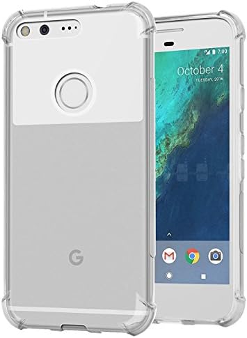 Google Pixel XL Case, CC Kimico Soft Flexible TPU Protective Case Shock-absorption Bumper Case Anti-scratch Back Cover for Google Pixel XL Google Pixel XL 5.5 inch (Clear)