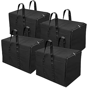 Storite 4 Pack Nylon 85 L Moisture Proof Multi-Purpose Storage Bag/Clothing Storage Organiser/Toy Storage/Stationery…