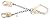 MSA Safety 10107326 Rebar Chain Assembly Restraint Lanyard with 36CL Rebar Steel Snap Hook and (2) 36C Steel Snap Hooks