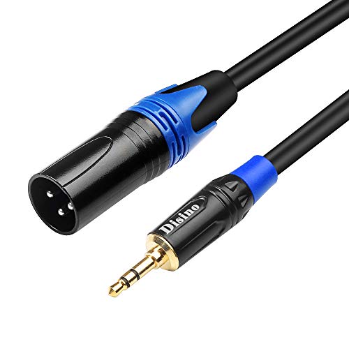 DISINO 3.5mm to XLR Cable, Unbalanced 1/8 inch Mini Jack TRS Stereo