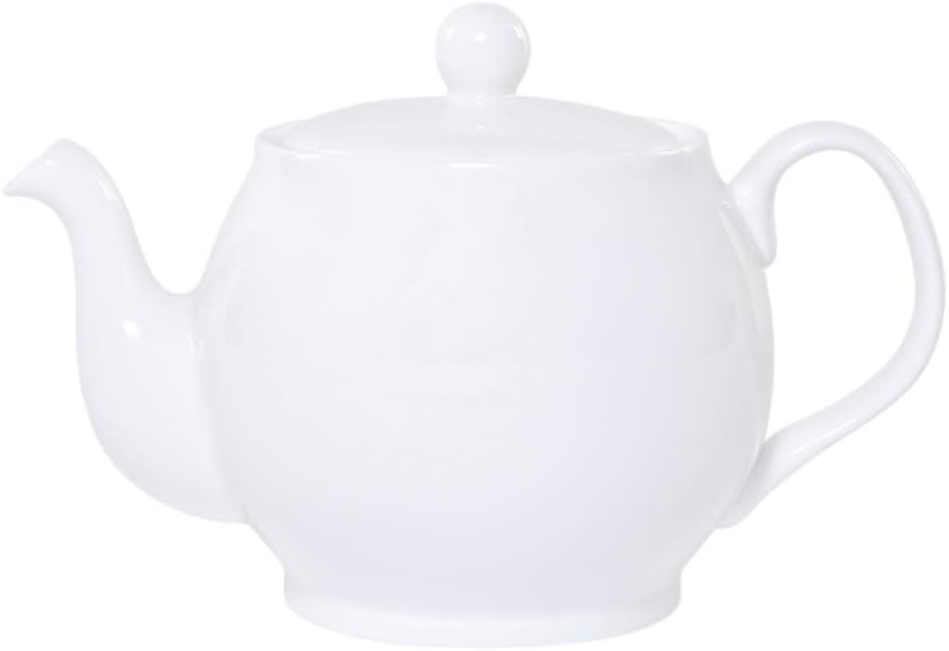 Classic Plain White Chatsworth 4 Cup Teapot in Fine Bone China